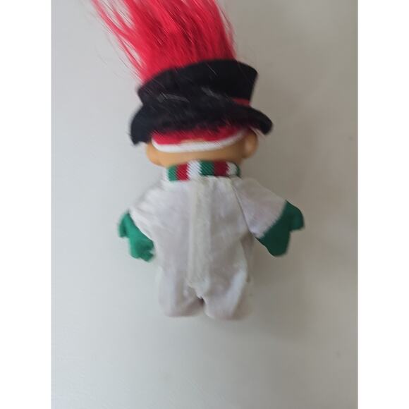 5" Russ Troll Doll Vintage Christmas Snowman Troll Doll With Carrot Nose Holiday - Picture 7 of 8